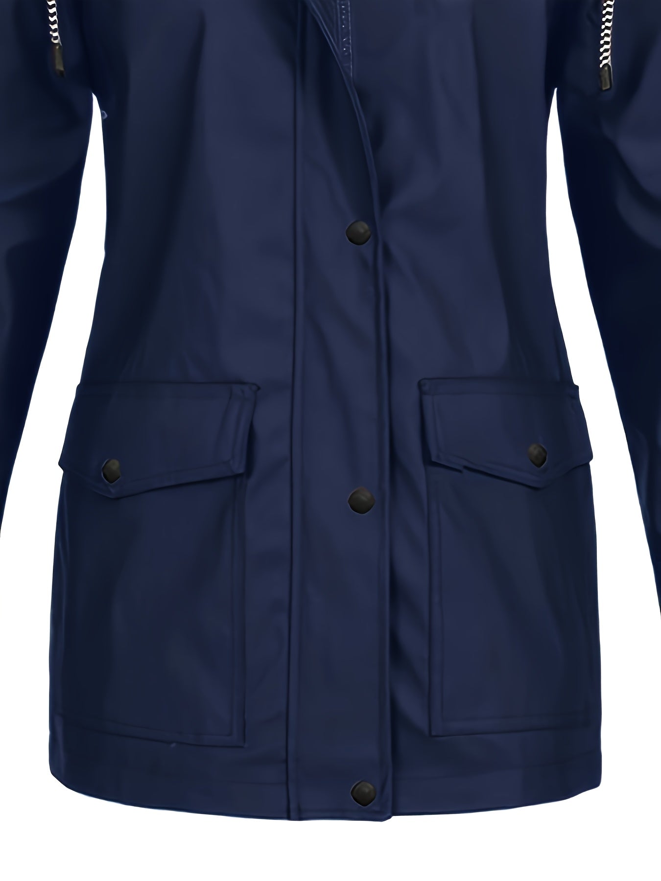 Veste longue à capuche rayée coupe vent femmes du 0XL au 5XL