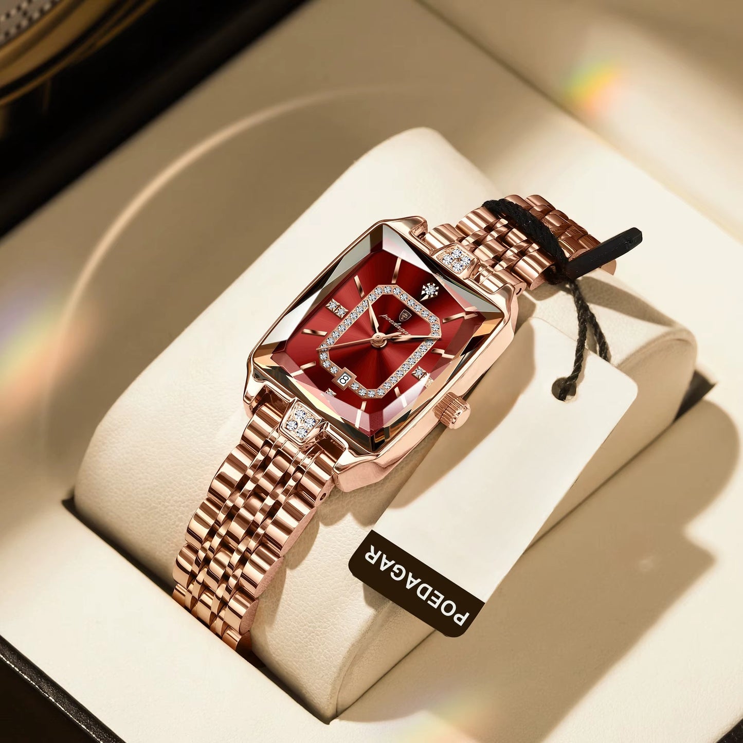 Montre à quartz élégante en acier inoxydable avec cadran lumineux ( coffret non inclus ) MAEJORKEN