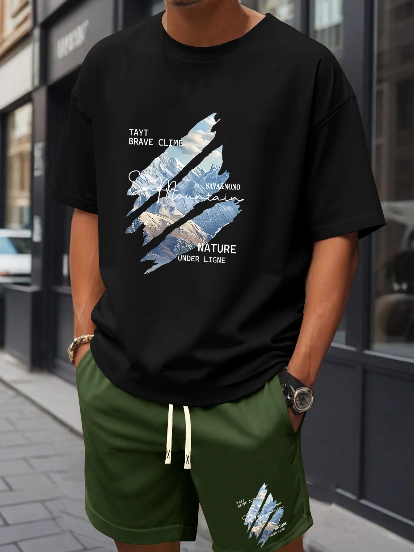 Ensemble t-shirt et short décontractée du S au 2XL