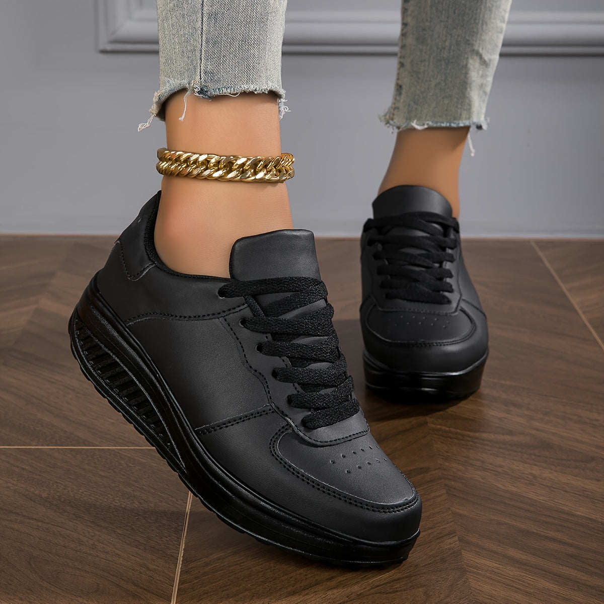 Baskets compensées à la mode confortables du 33,5 au 40