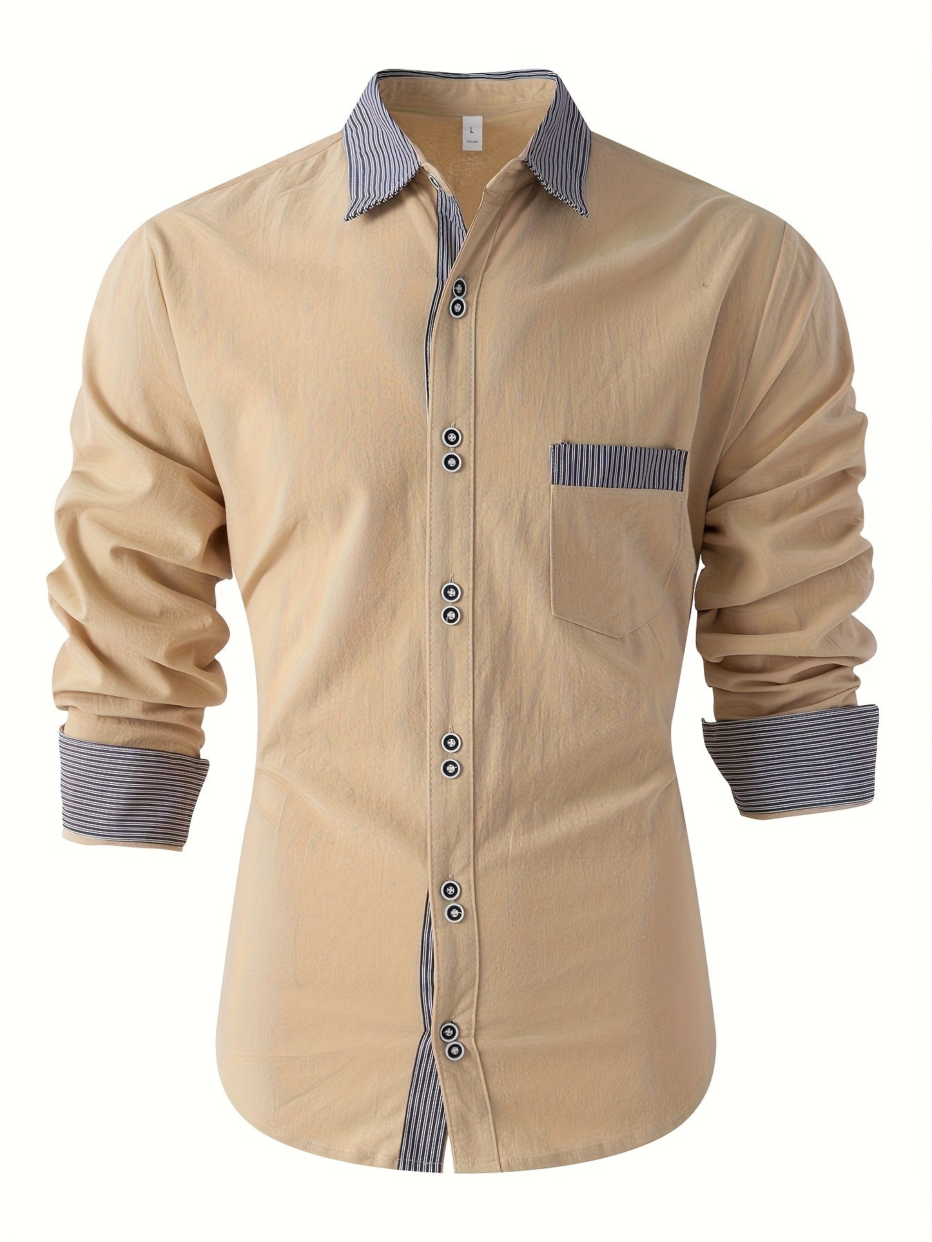 Chemise à manches longues 100 % coton du S au 3XL MAEJORKEN