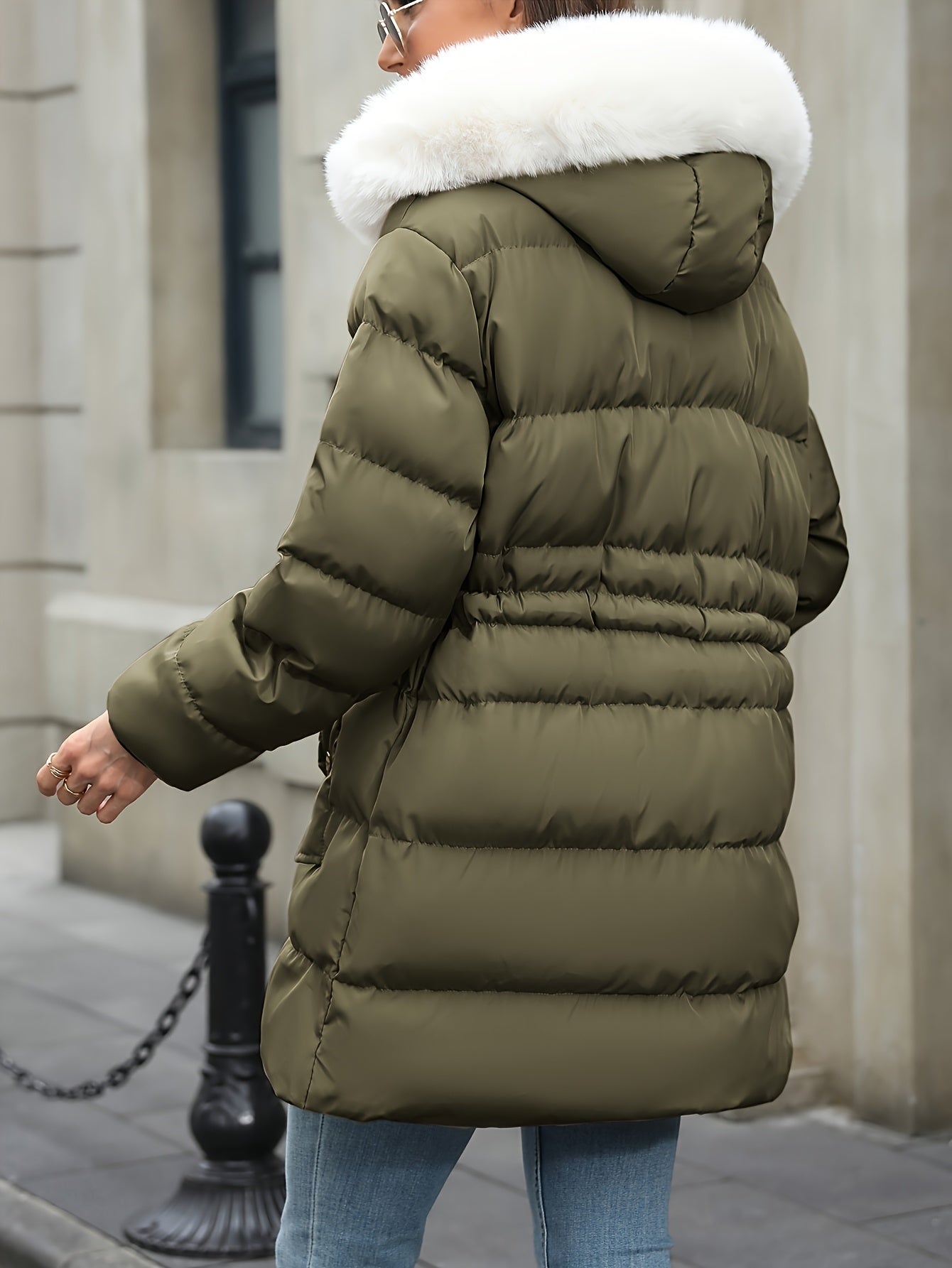 Blouson chaud à la mode grande taille femmes du XL au 5XL