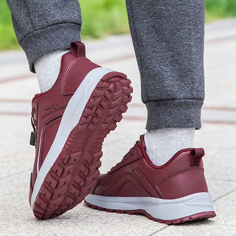 Women'S Non-Slip Walking Shoes - Slip-Resistant Rubber Sole, Cushioned TPR Outsole, Lace-Up Closure - All-Season Elderly Shoes for Seniors, Everyday & Formal Events - PU Synthetic Cover Upper - Non-Slip Grip for Stability & S MAEJORKEN