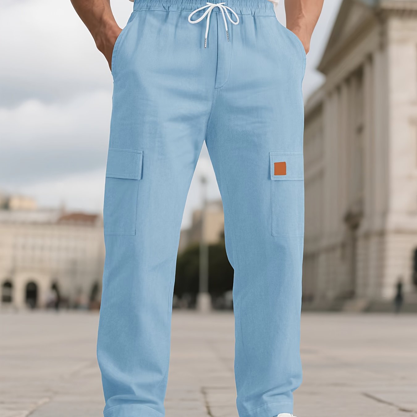 Pantalon cargo en lin multi poches du S au 3XL MAEJORKEN