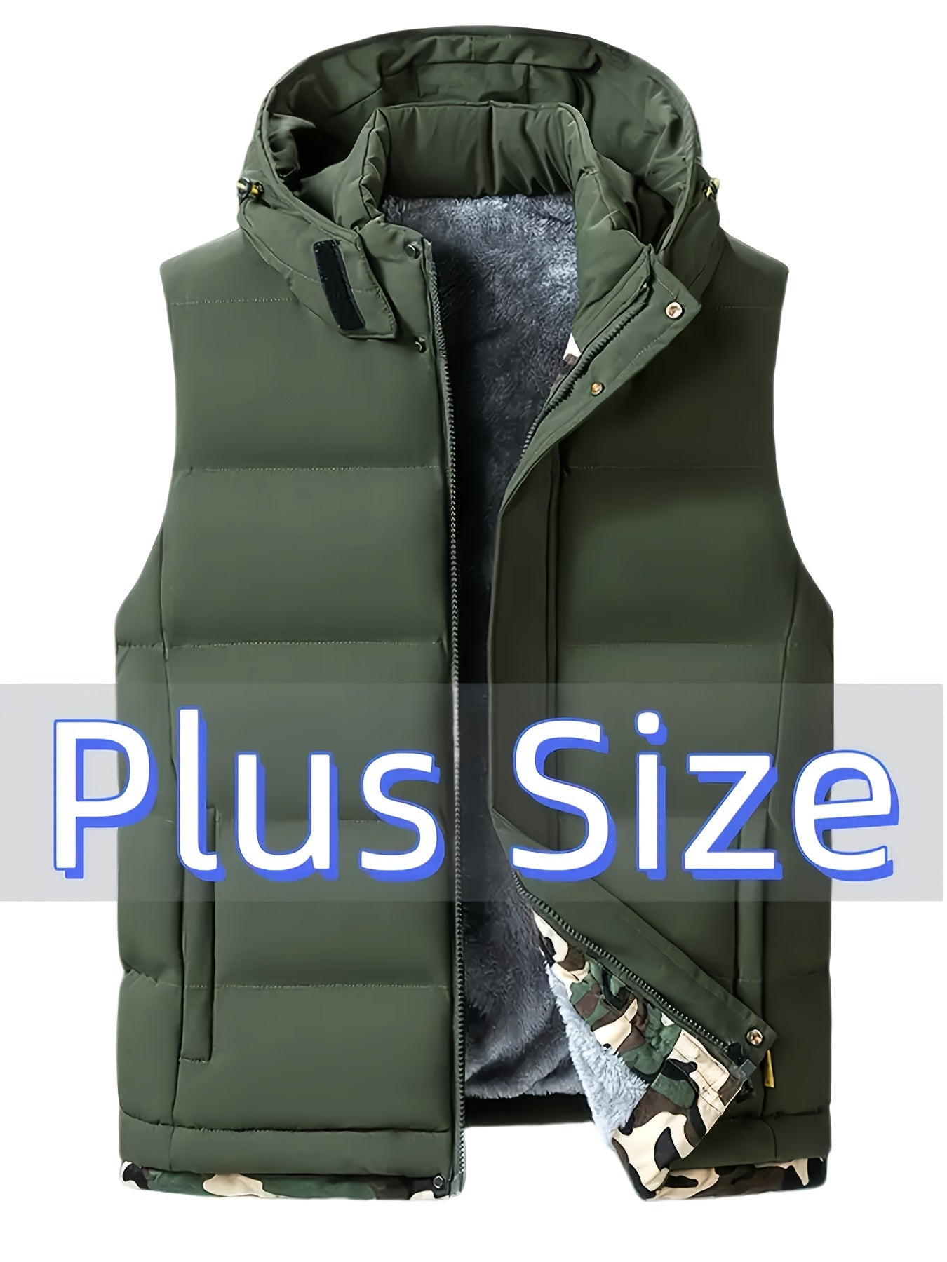 Gilet sans manches à capuche doublé polaire du S au 3XL MAEJORKEN