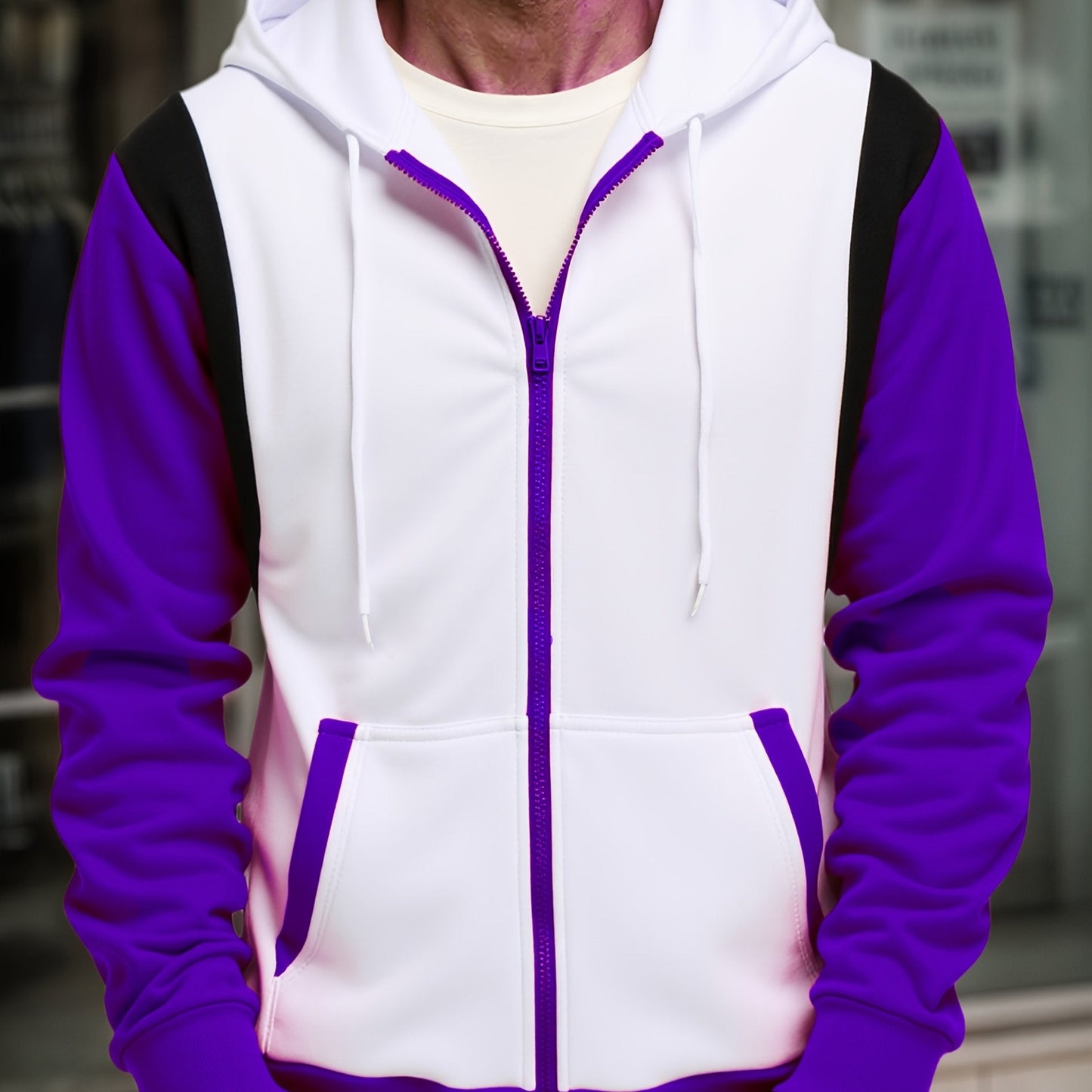 Veste zippé à capuche poche kangourou du S au 2XL MAEJORKEN