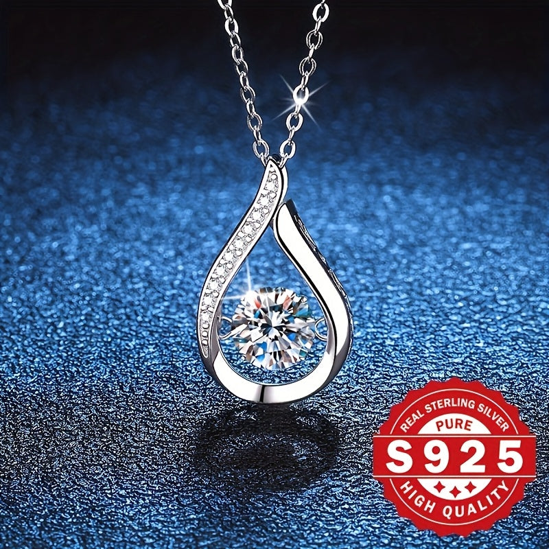Luxueux collier pendentif en argent avec zircone cubique scintillant ( coffret non inclus ) MAEJORKEN