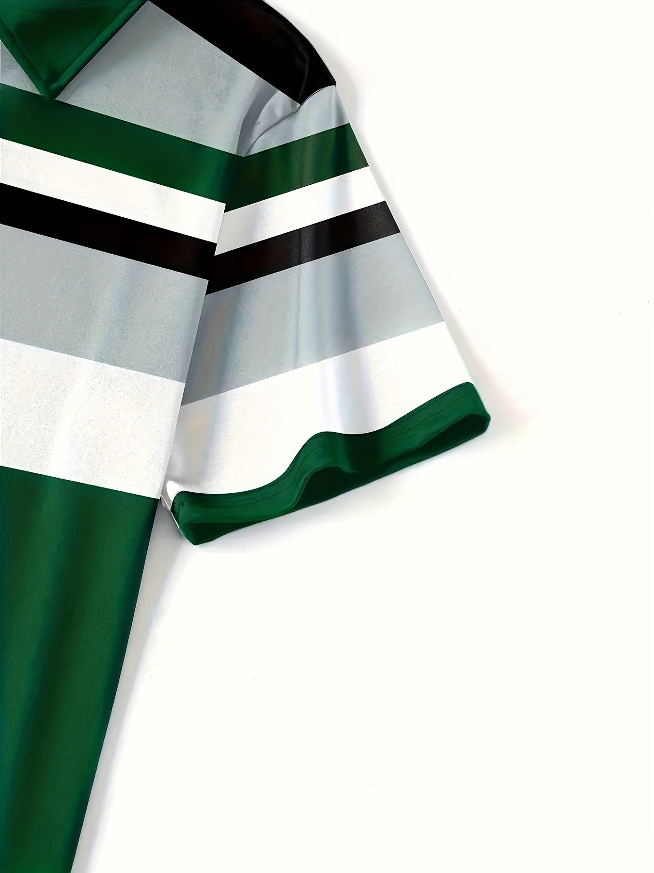 Polo rayé à manches courtes et col en polyester du 3XL au 7XL