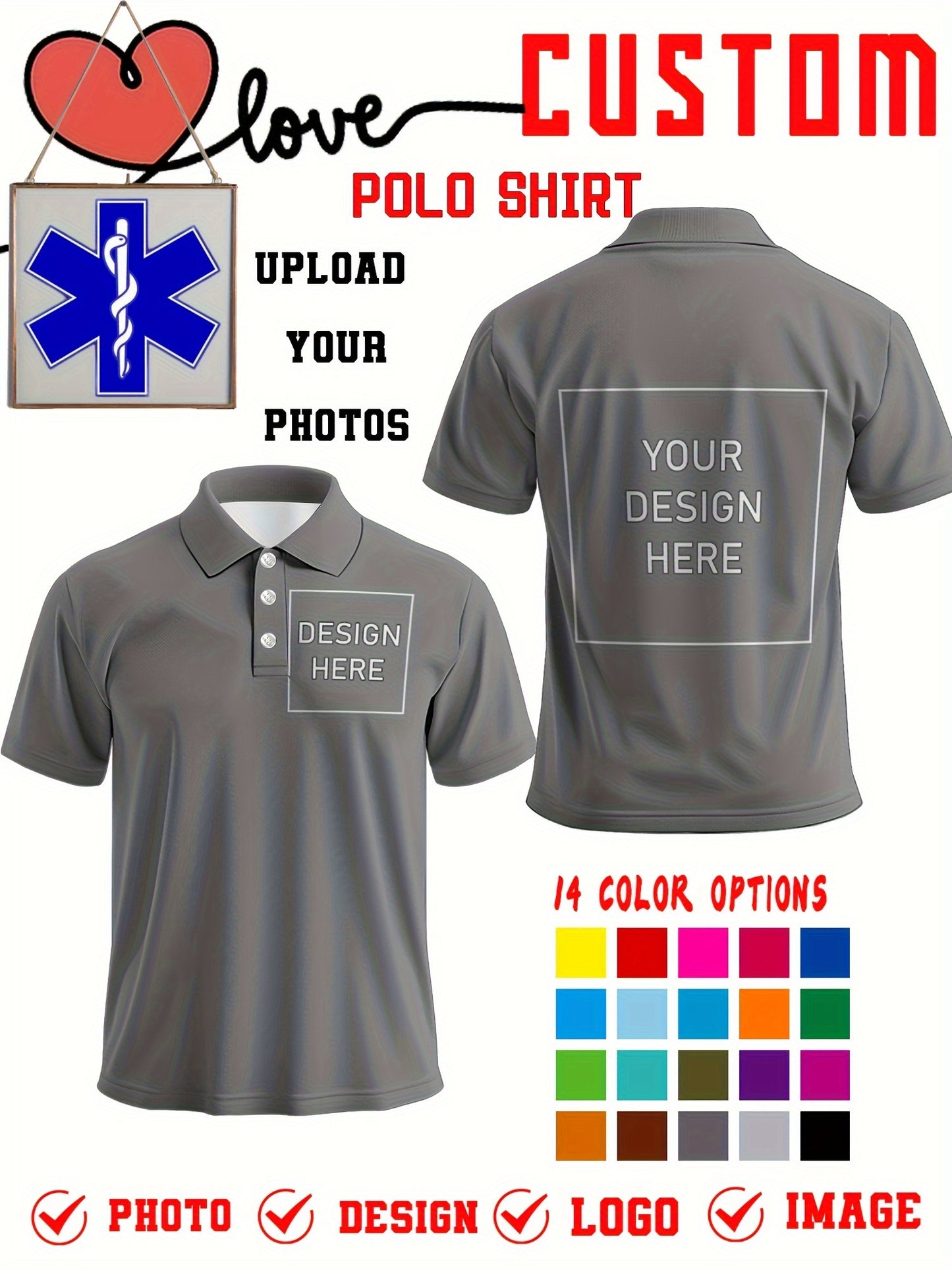 Polo uni personnalisée du S au 2XL