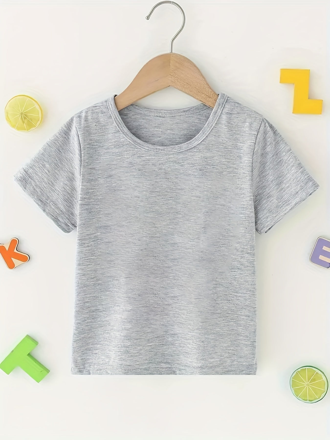 T-shirt uni fille du 1 an au 8 ans