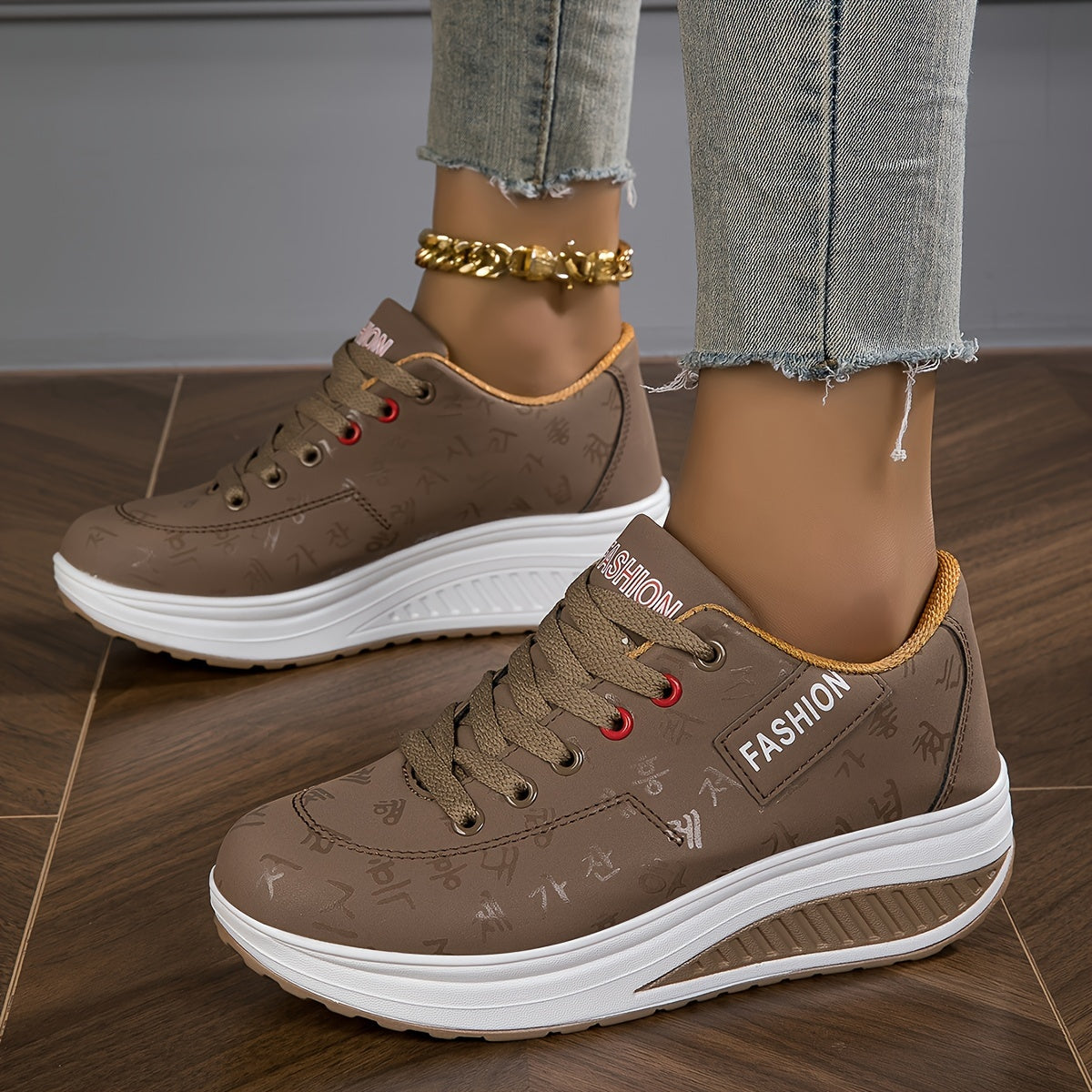 Baskets compensées à la mode confortables du 33,5 au 40