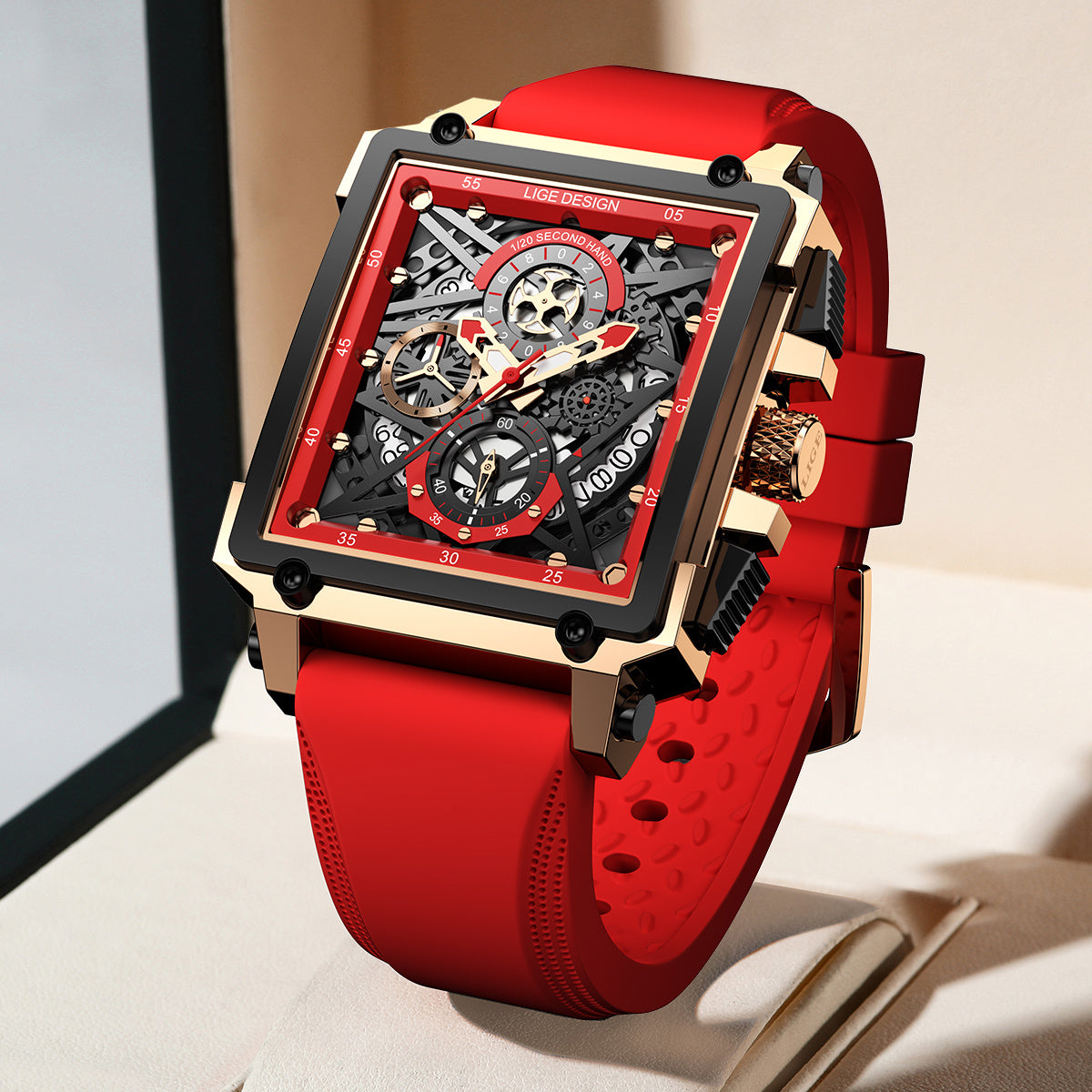 Montre à quartz cadran carré ( boitier non inclus ) MAEJORKEN