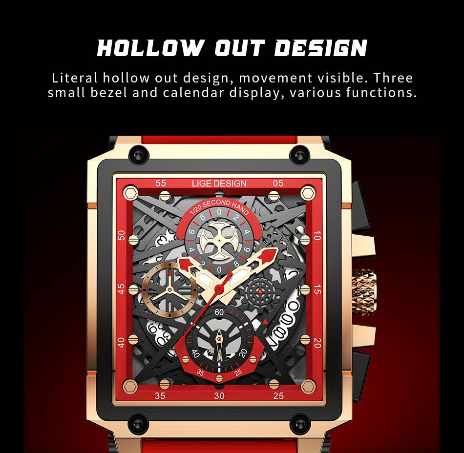 Montre à quartz cadran carré ( boitier non inclus ) MAEJORKEN