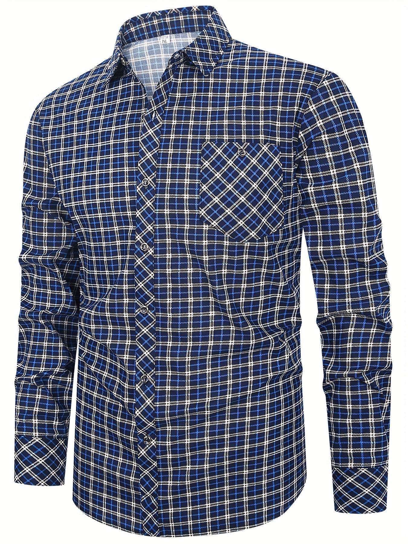 Lot 2pcs chemise décontractée à manches longues grande taille du 3XL au 7 XL MAEJORKEN
