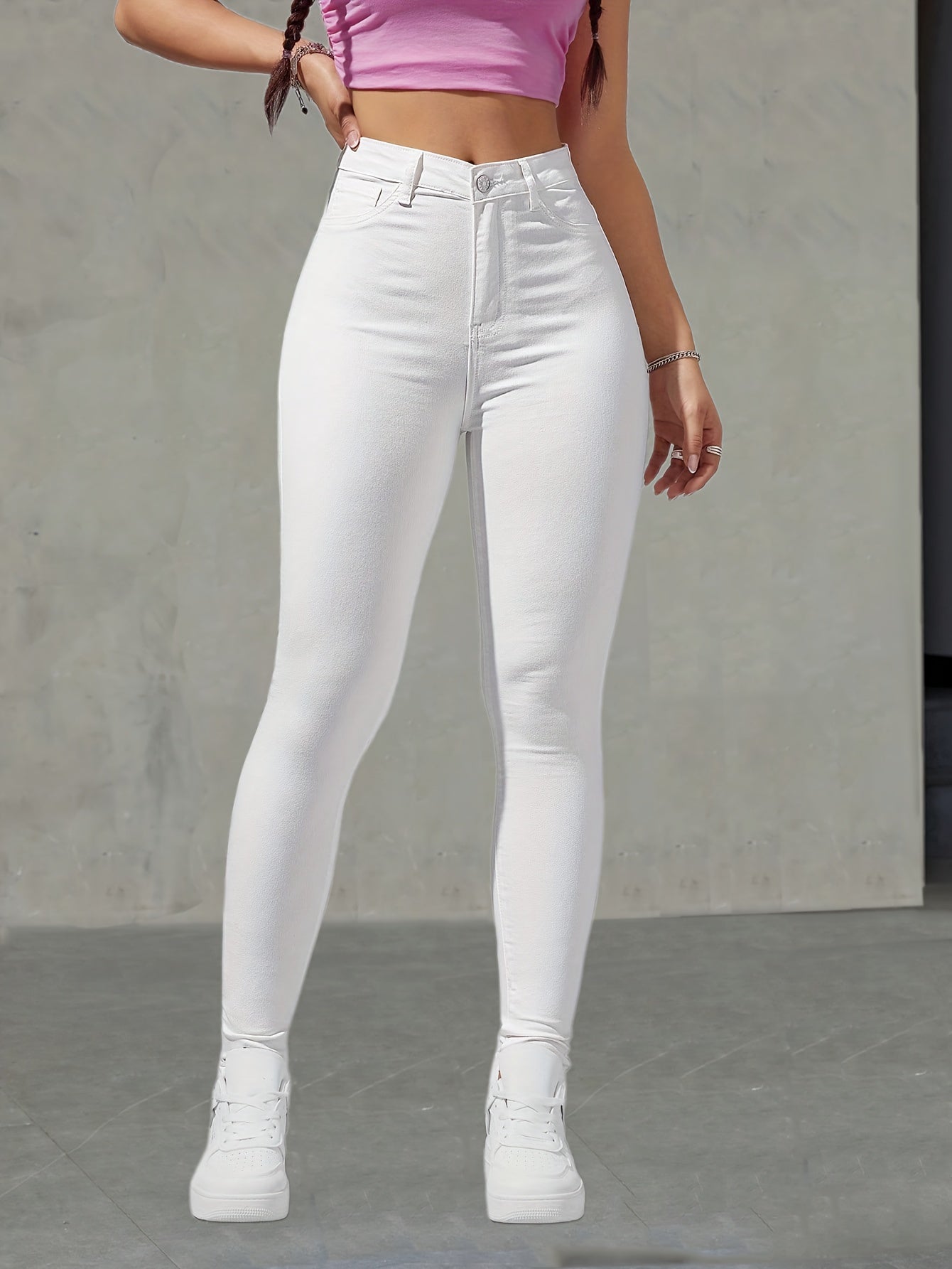 Jeans skinny extensibles taille haute pour femmes du XS au 2XL