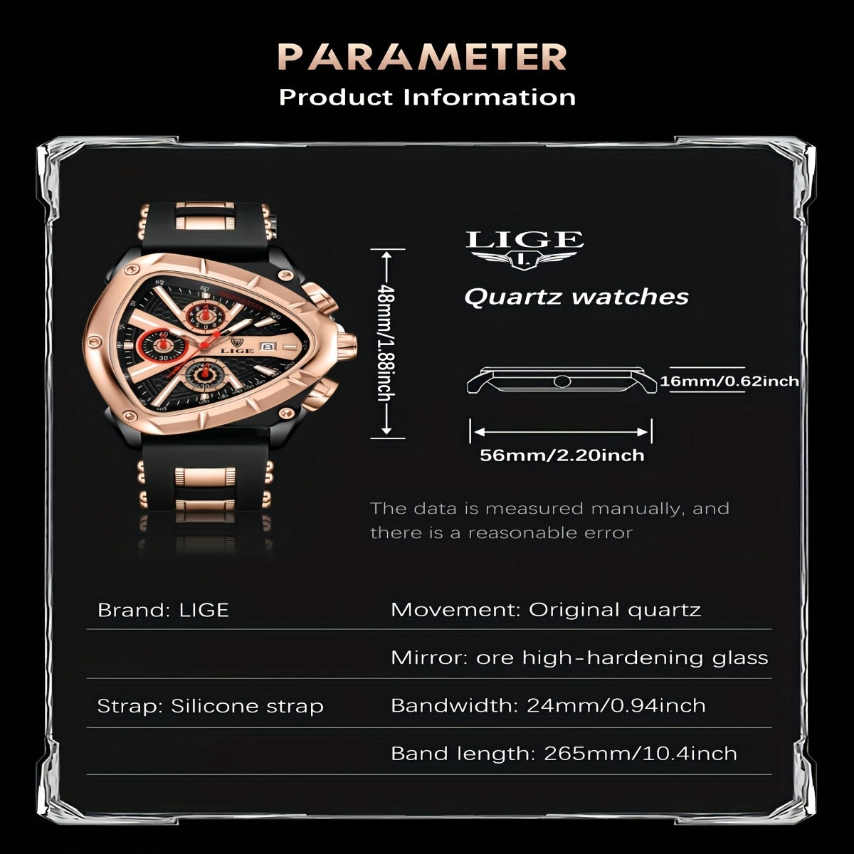 Montre à quartz avec bracelet en silicone ( boitier non inclus ) MAEJORKEN