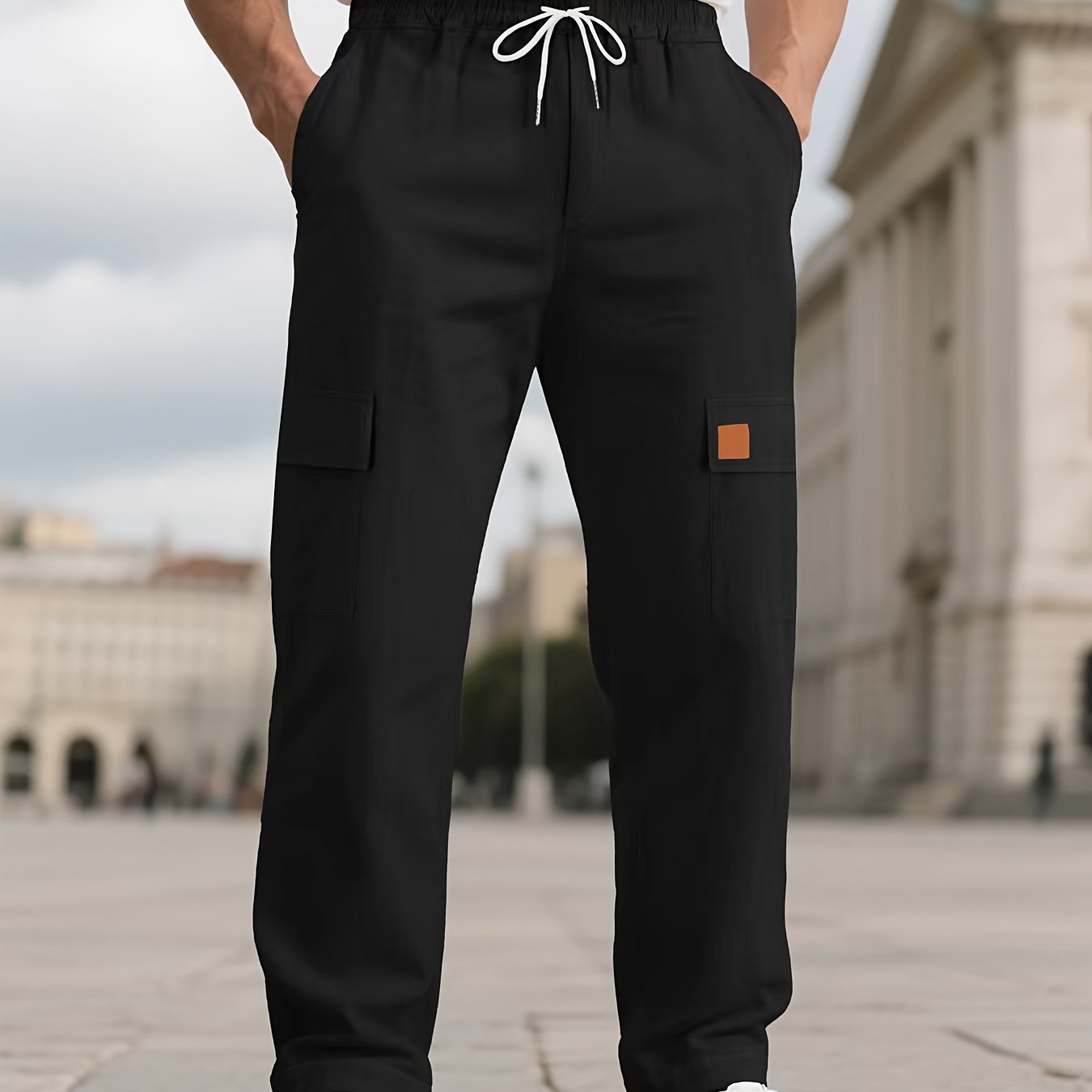 Pantalon cargo en lin multi poches du S au 3XL MAEJORKEN