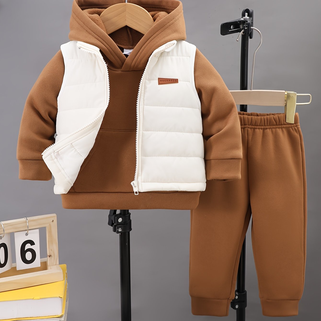 Ensemble 3 pièces gilet sweat et pantalon pour bébés garçons du 6 mois au 3 ans MAEJORKEN