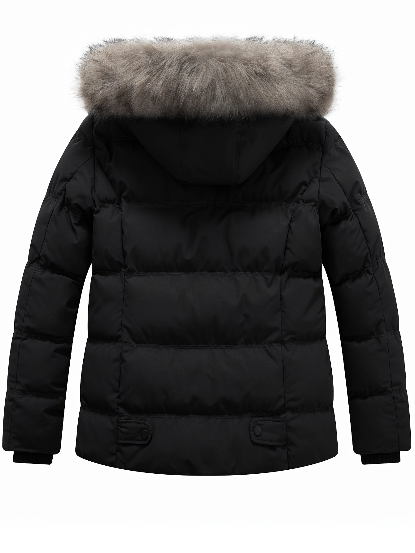 Manteau d hiver épais à capuche détachable en fausse fourrure femmes grande taille du XL au 5XL MAEJORKEN