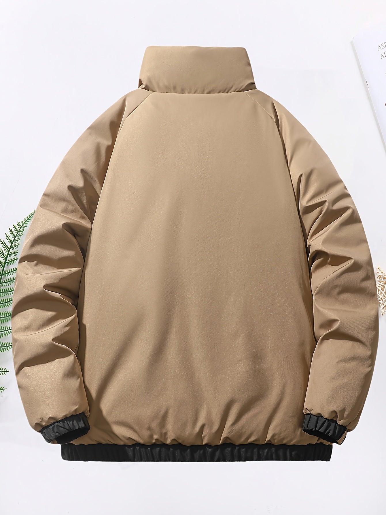Blouson chaud réversible dotée de fermetures éclair de poignets élastiques et de poches inclinées du S au 3XL MAEJORKEN