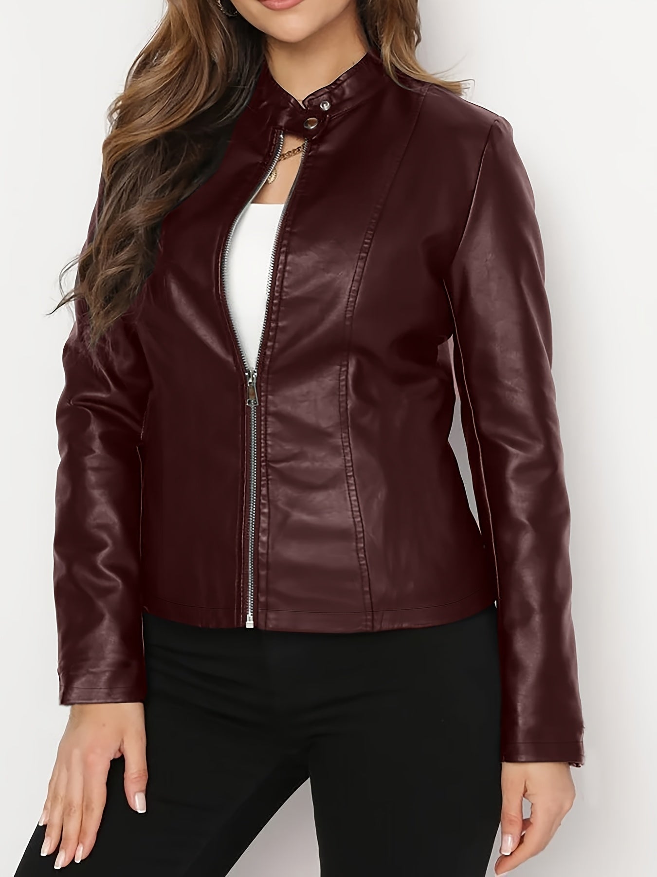 Veste élégante grande taille col montant du XL au 5XL