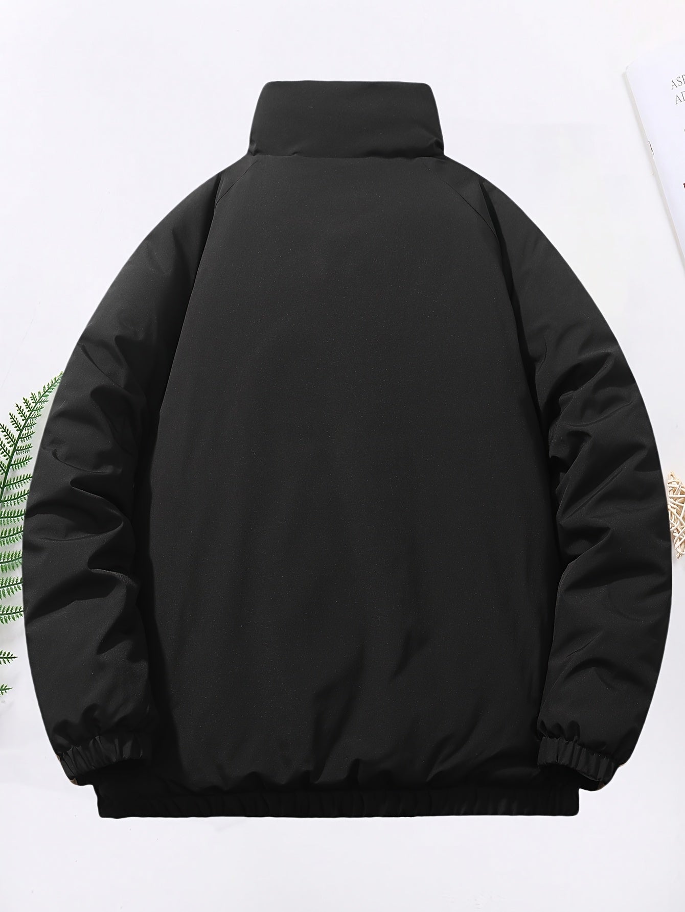 Blouson chaud réversible dotée de fermetures éclair de poignets élastiques et de poches inclinées du S au 3XL MAEJORKEN