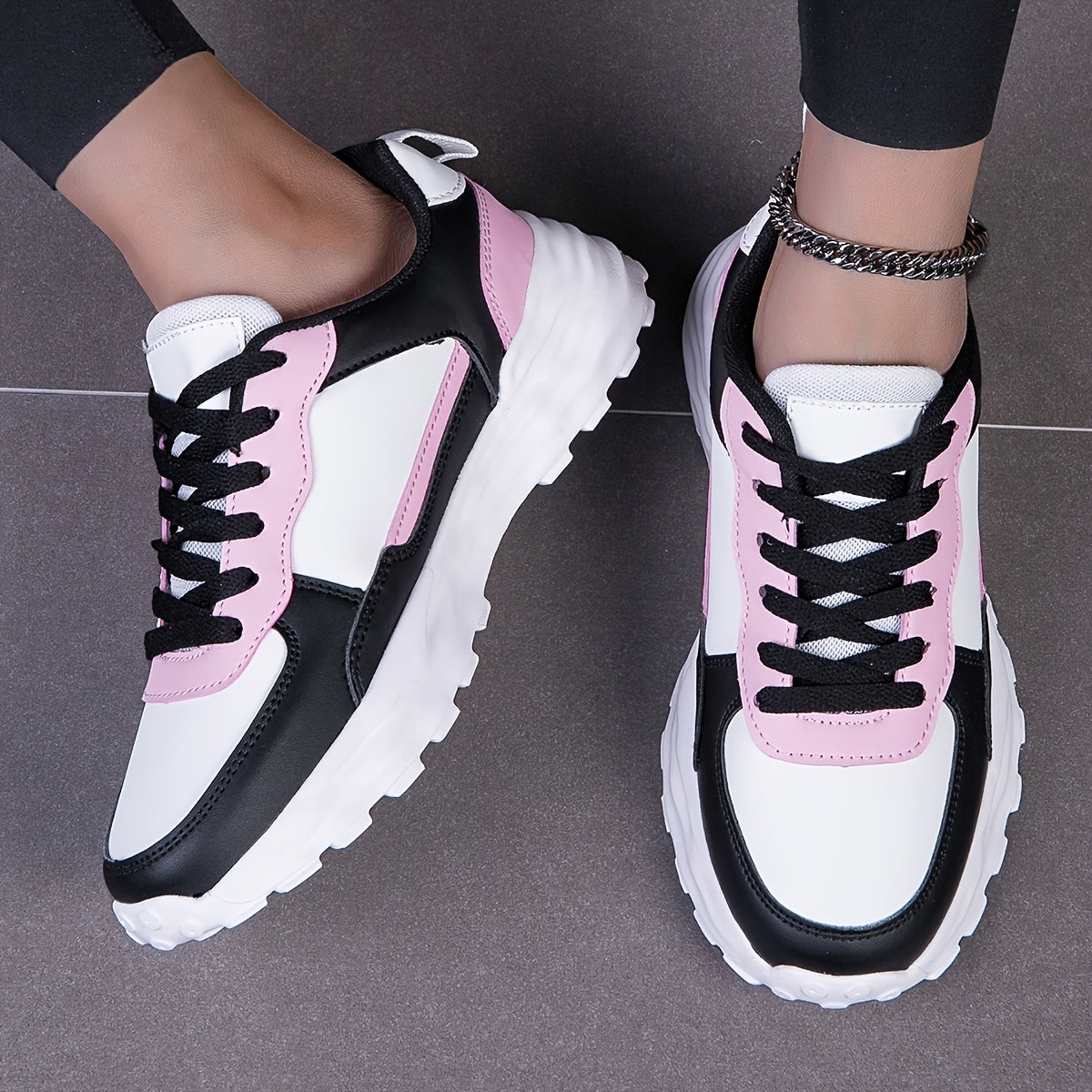 Basket noir et rose du 35 au 44