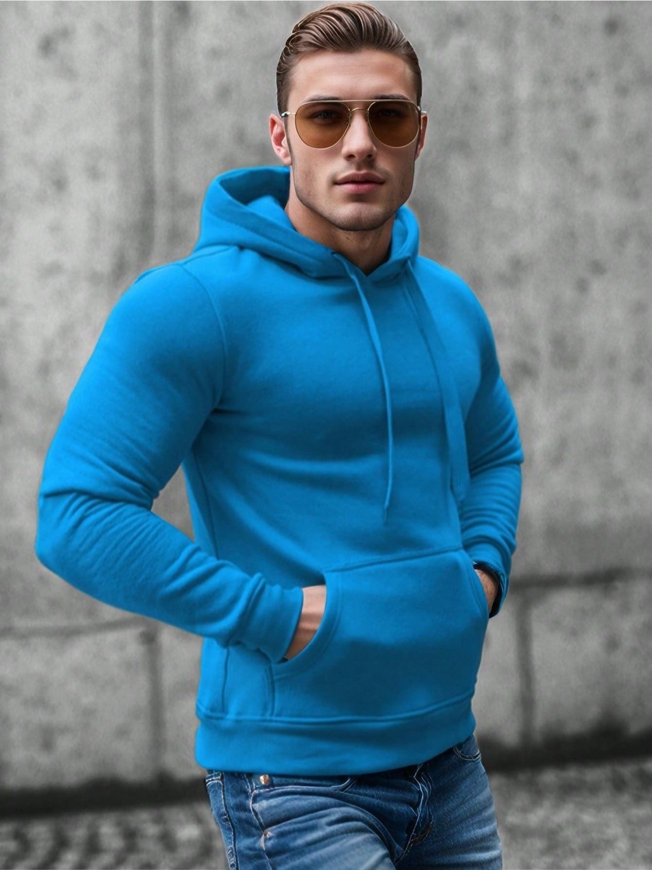 Sweat-shirt à capuche en coton et polyester hommes du M au 2XL MAEJORKEN