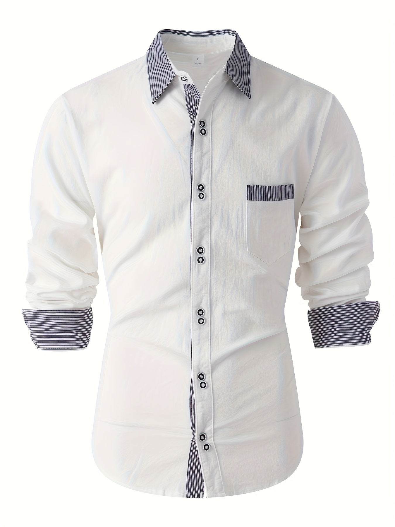Chemise à manches longues 100 % coton du S au 3XL MAEJORKEN