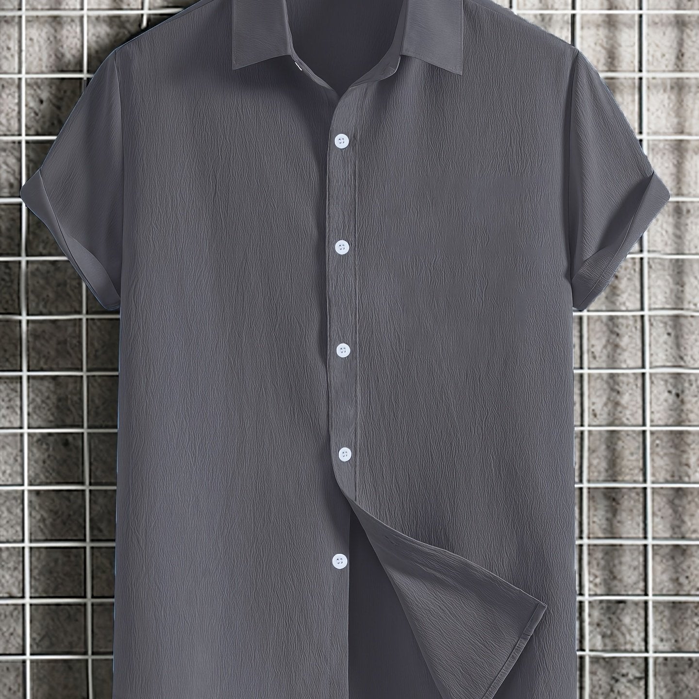 Chemise à manches courtes en pur coton du XS au 2XL