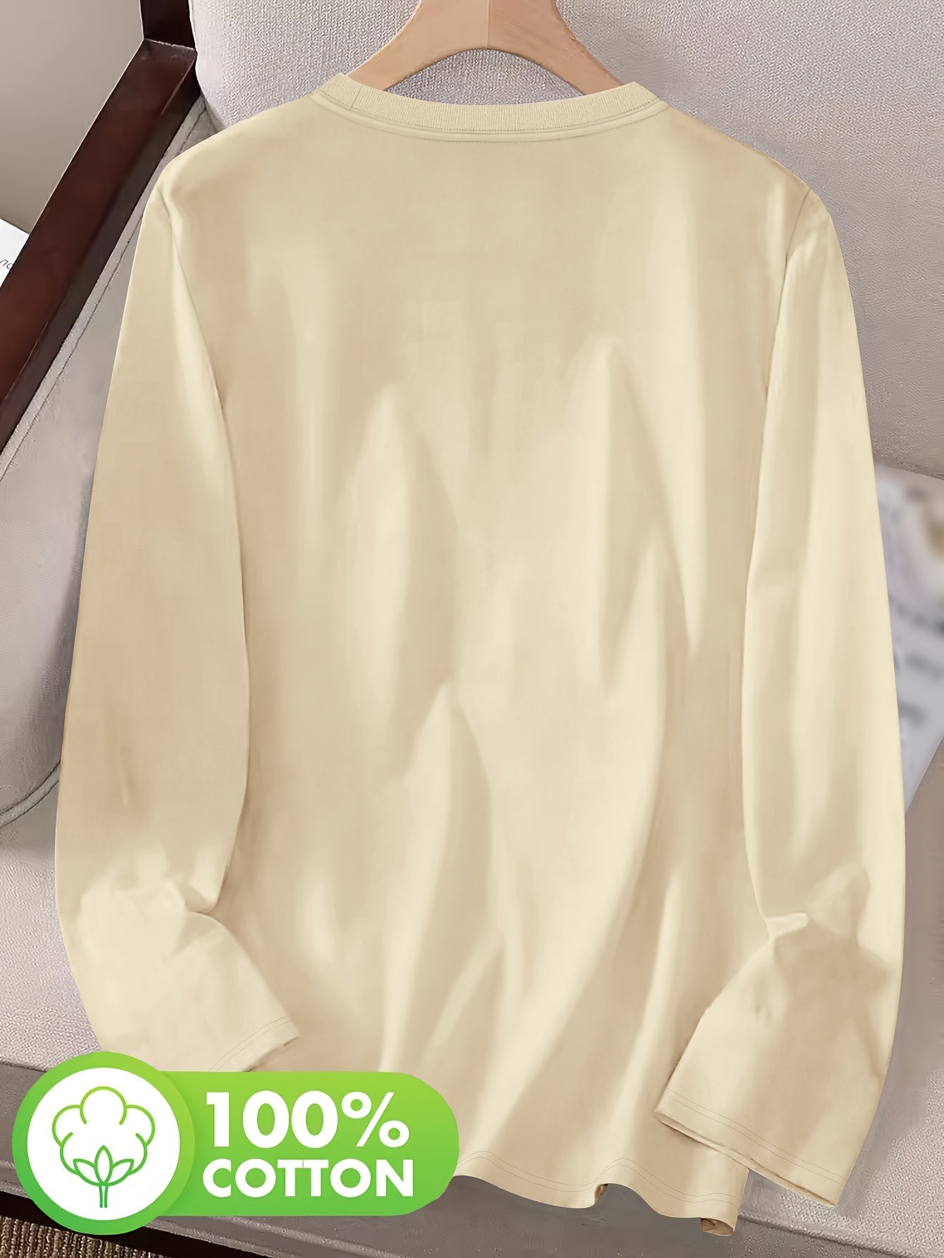 T-shirt à imprimé floral col rond 100% coton du S au 2XL MAEJORKEN
