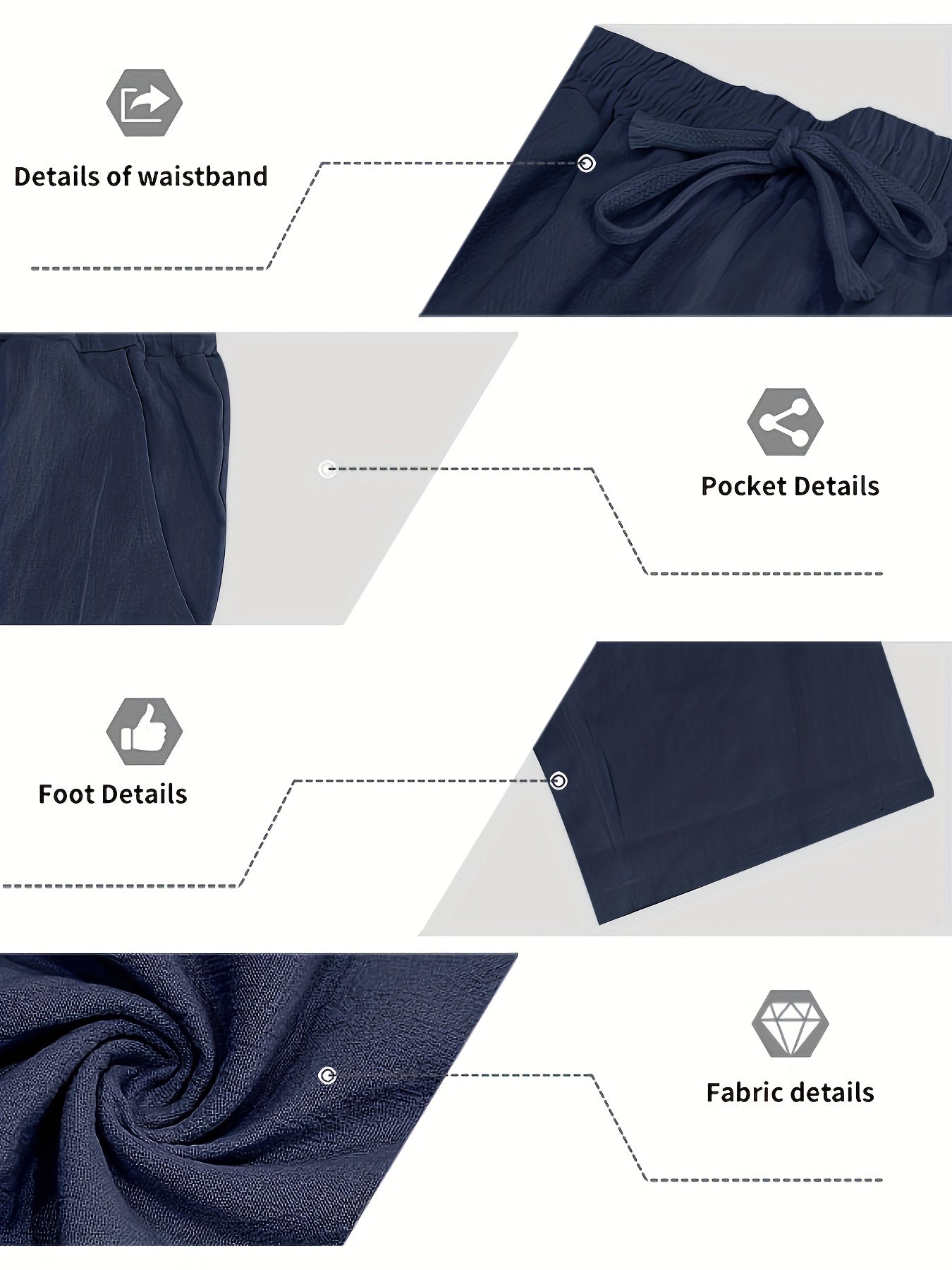 Ensemble pantalon large et polo à manches longues en lin du S au 3XL MAEJORKEN