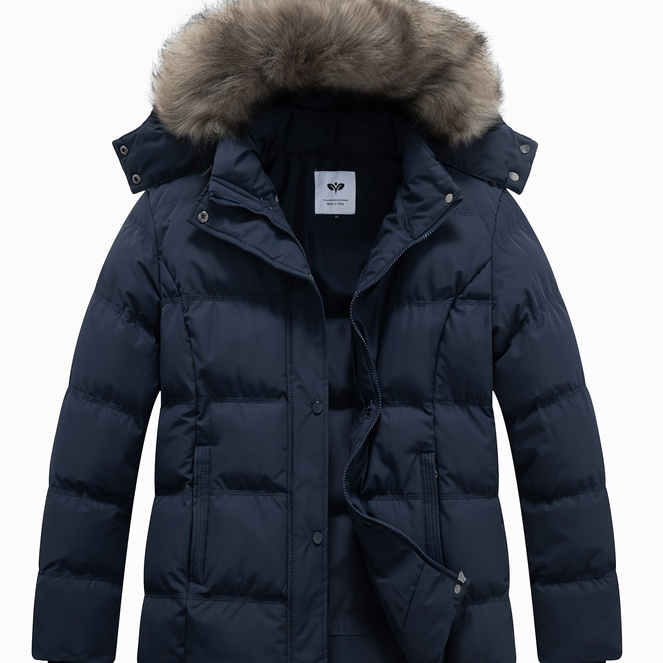 Manteau d hiver épais à capuche détachable en fausse fourrure femmes grande taille du XL au 5XL MAEJORKEN