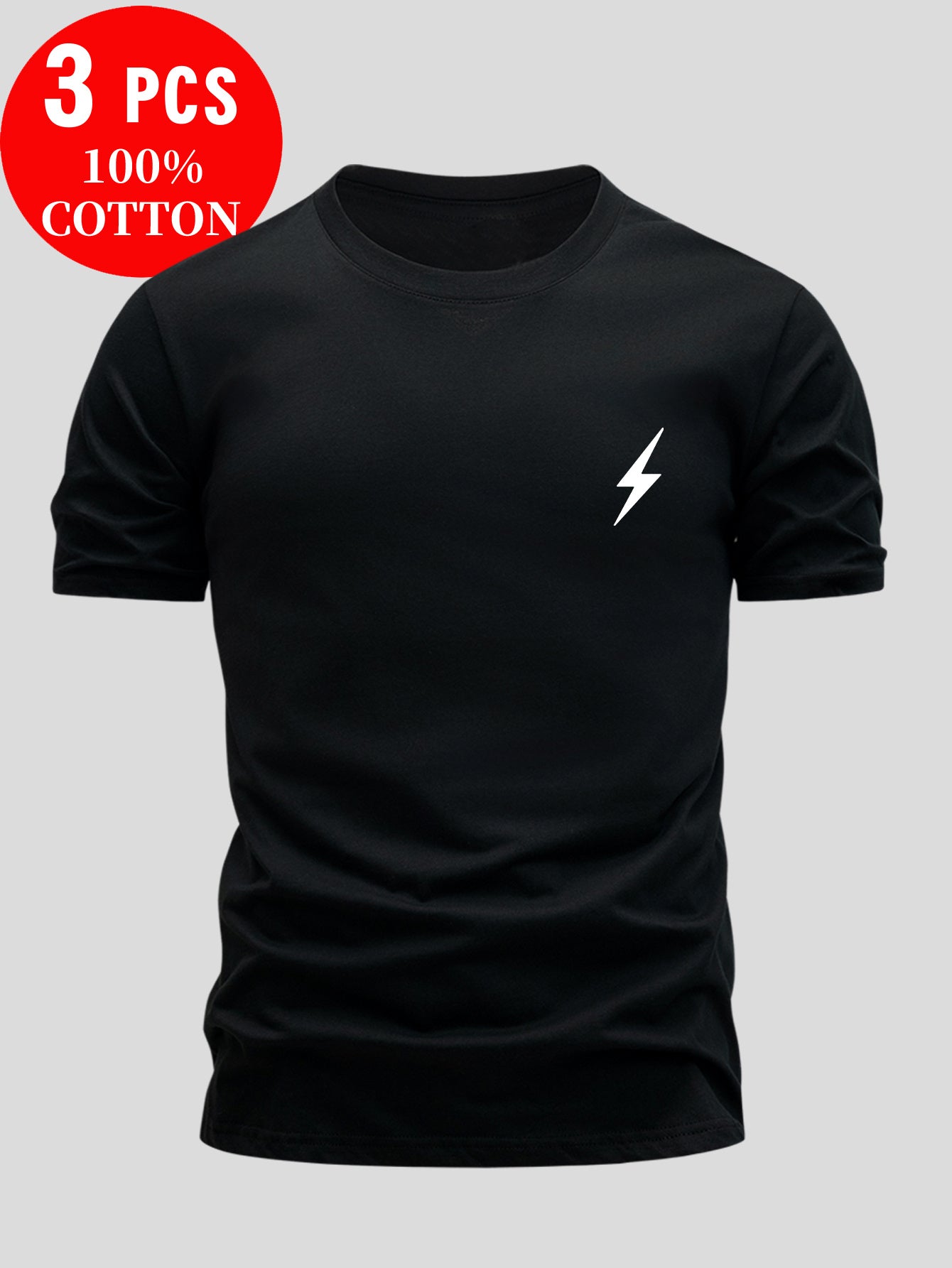 Lot de 3 t-shirt 100% coton du XS au 3XL