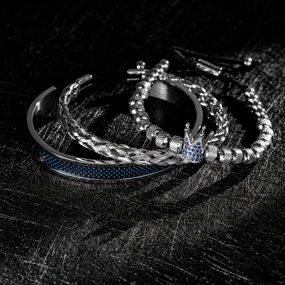 Ensemble de bracelets de luxe pour hommes avec couronne ( coffret non inclus ) MAEJORKEN
