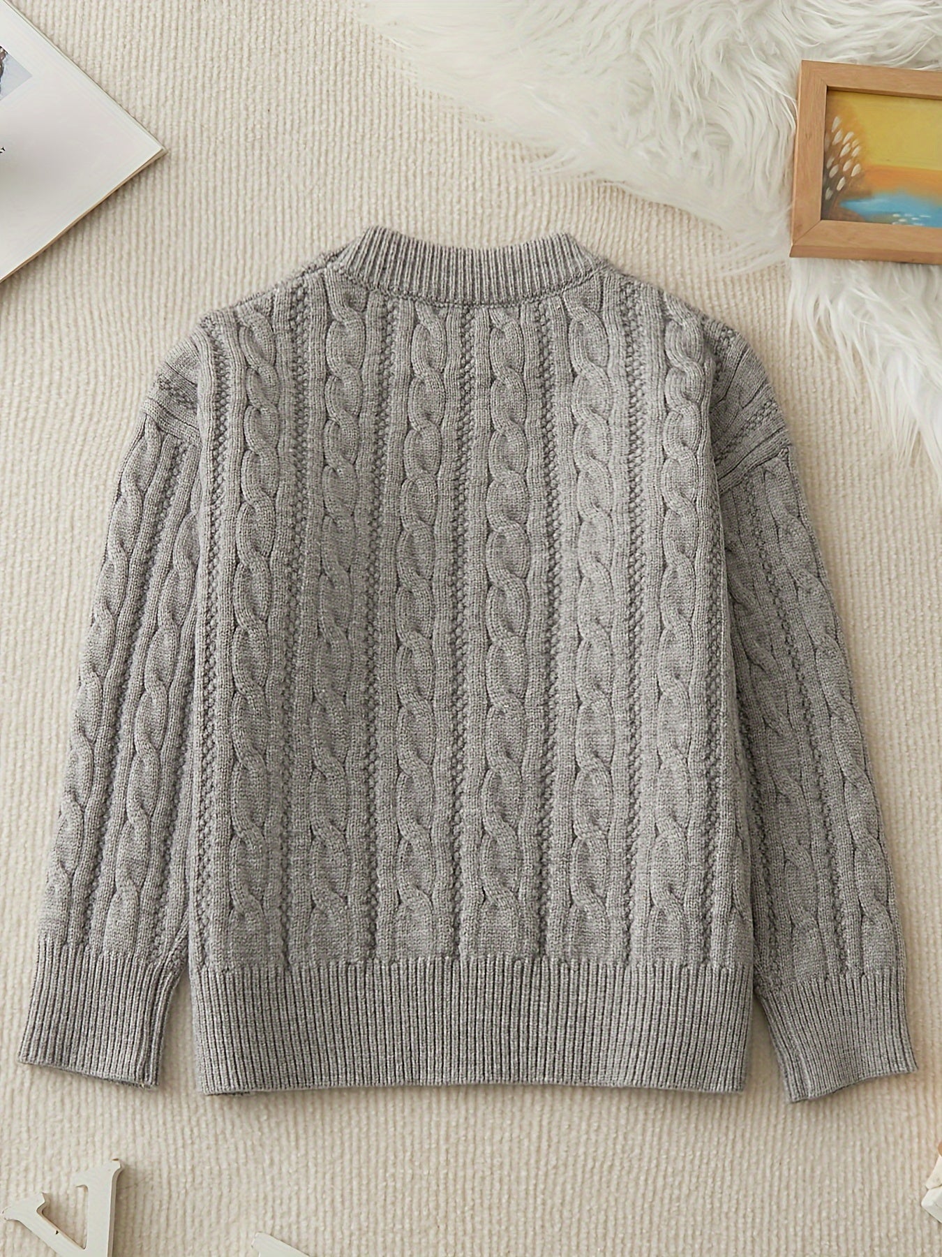 Pull à col rond et épais garçons du 5 au 15 ans MAEJORKEN