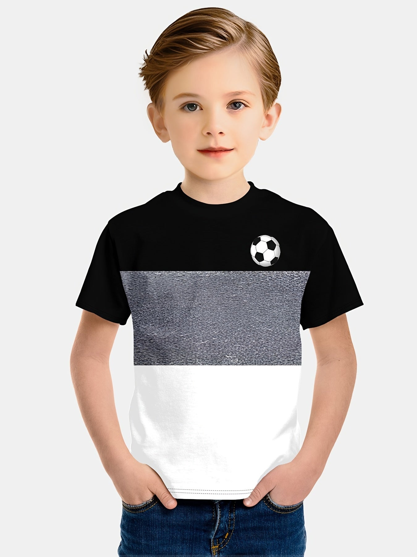 T-shirt imprimé ballon football du 5 au 14 ans