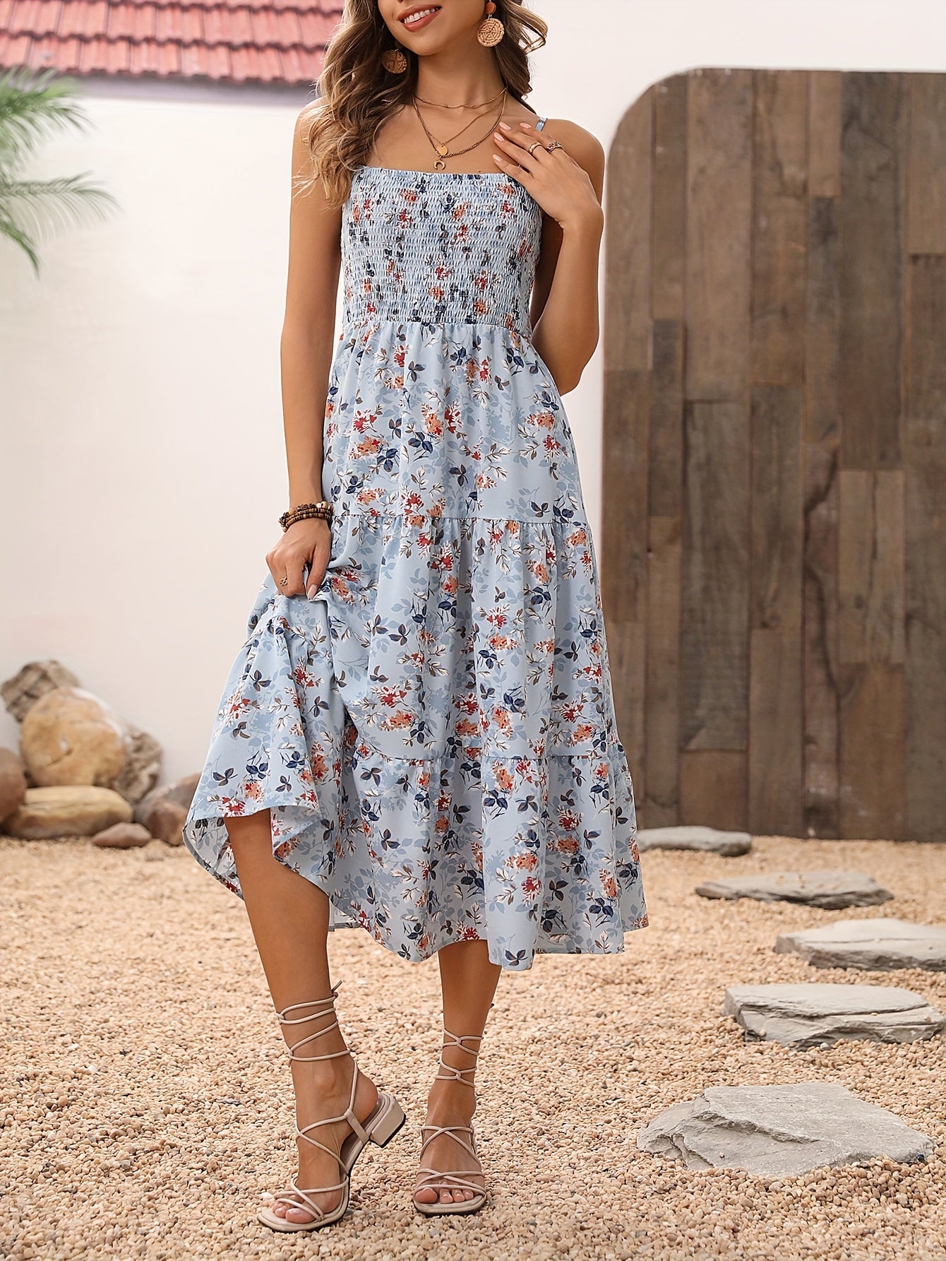 Robe froncé à imprimé floral du S au XL
