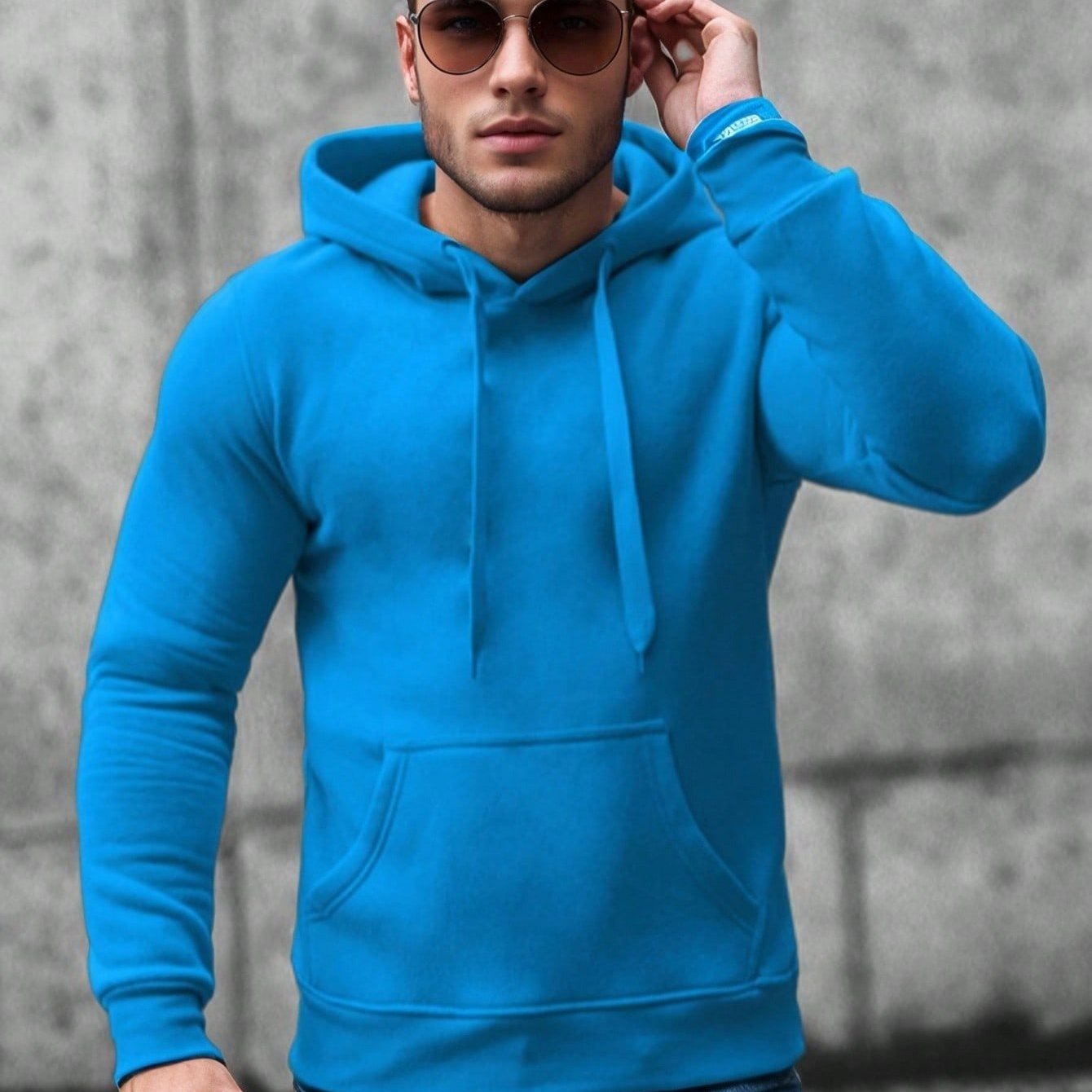 Sweat-shirt à capuche en coton et polyester hommes du M au 2XL MAEJORKEN