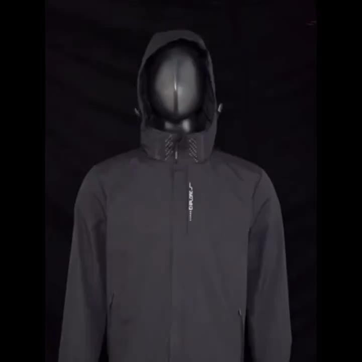 Veste coupe-vent à capuche amovible du S au 3XL