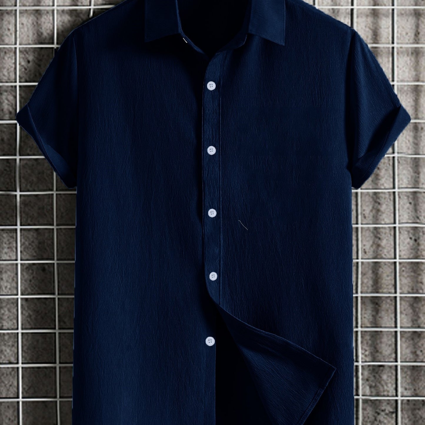 Chemise à manches courtes en pur coton du XS au 2XL