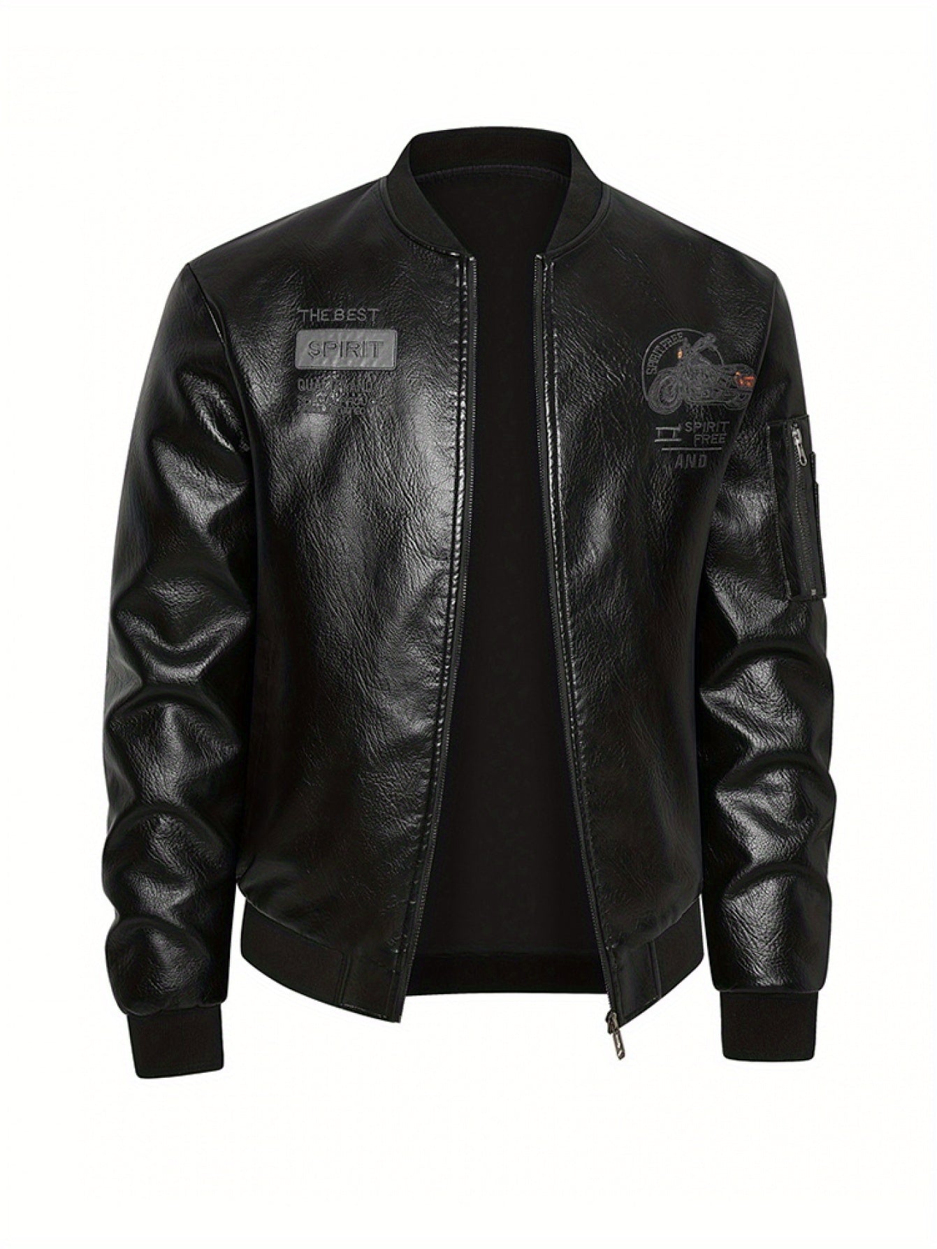 Blouson de moto à fermeture éclair avec poches zippée du 1XL au 7XL