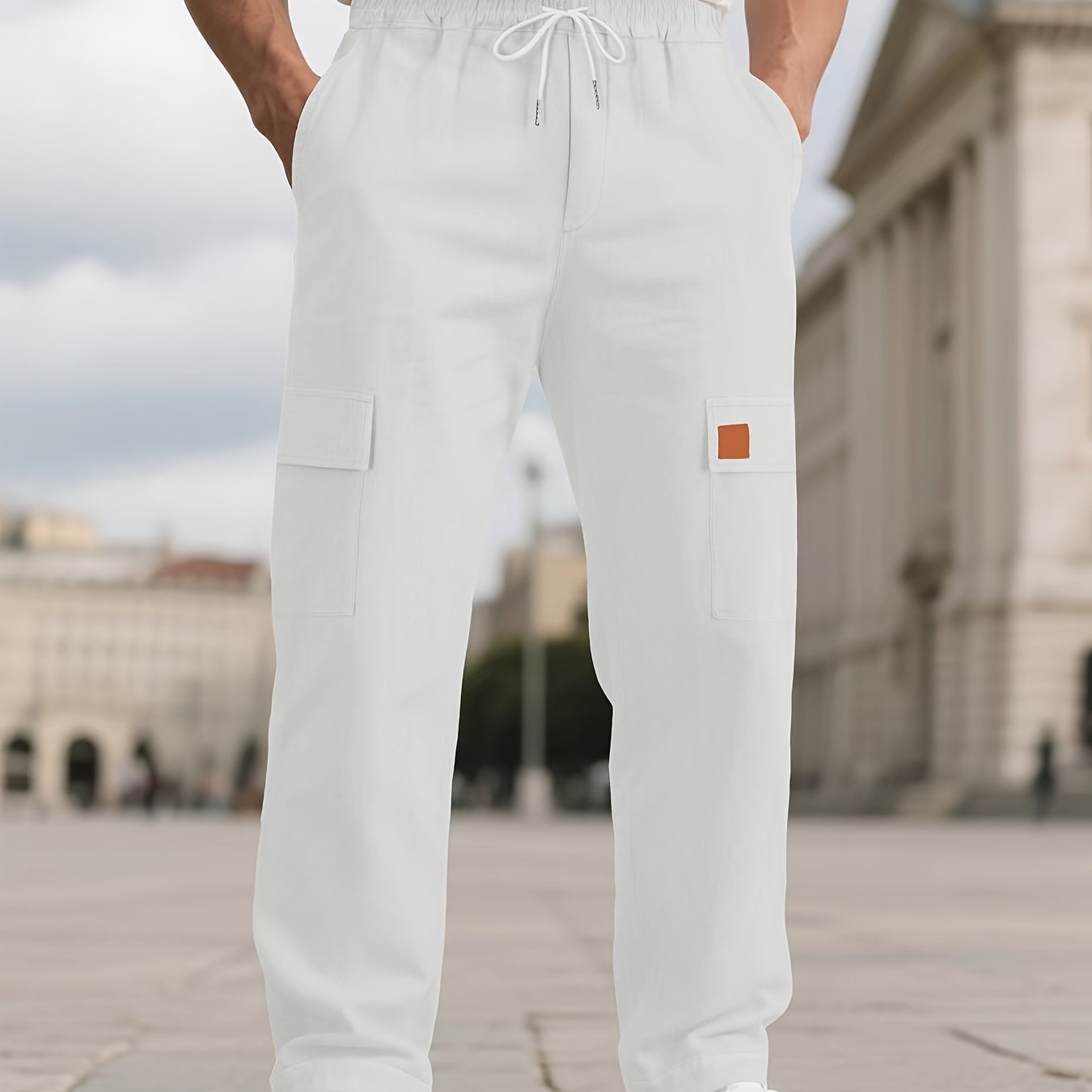 Pantalon cargo en lin multi poches du S au 3XL MAEJORKEN