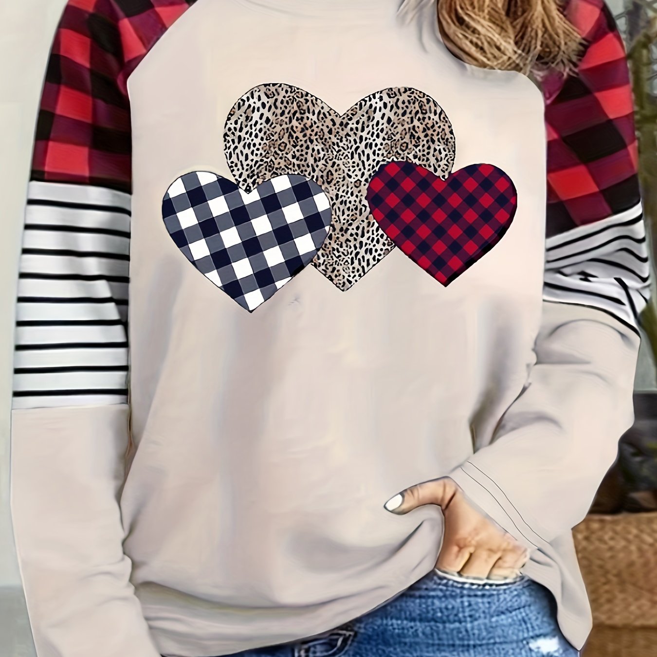 Sweat-shirt décontracté à manches longues du 1XL au 5XL MAEJORKEN