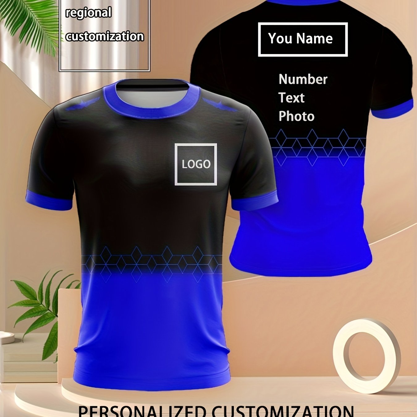 T-shirt de sport décontracté personnalisable imprimé dégradé du XXS au 3XL MAEJORKEN