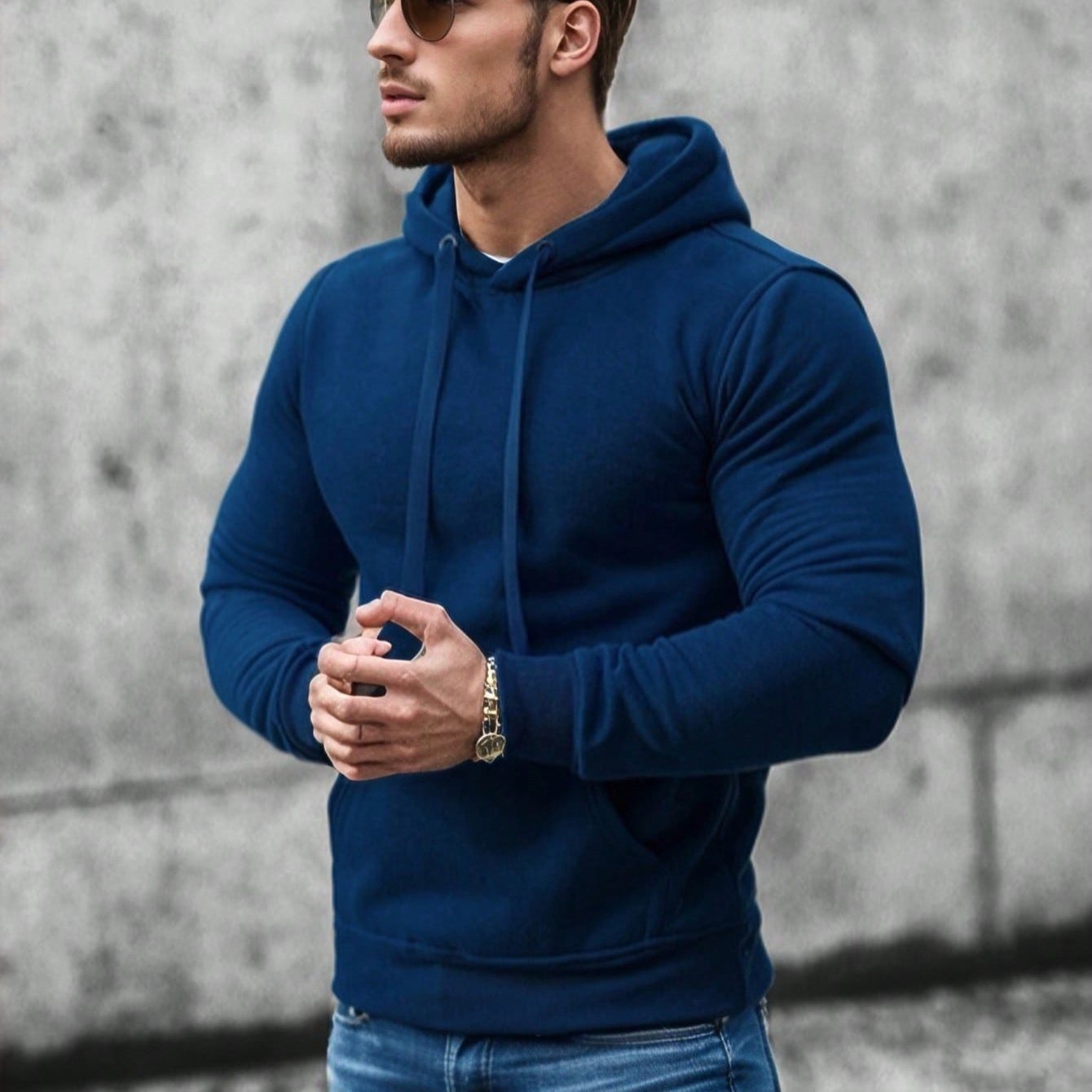 Sweat-shirt à capuche en coton et polyester hommes du M au 2XL MAEJORKEN