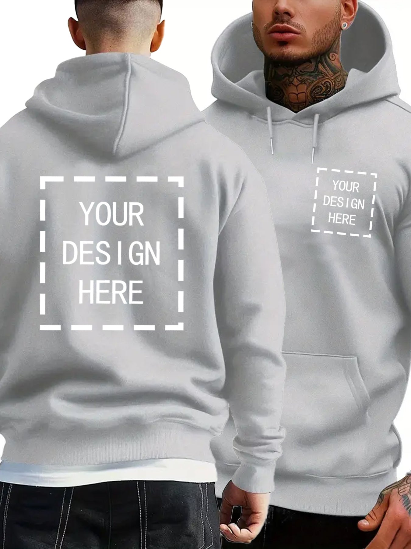 Sweat à capuche grande taille personnalisable du 2XL au 6XL