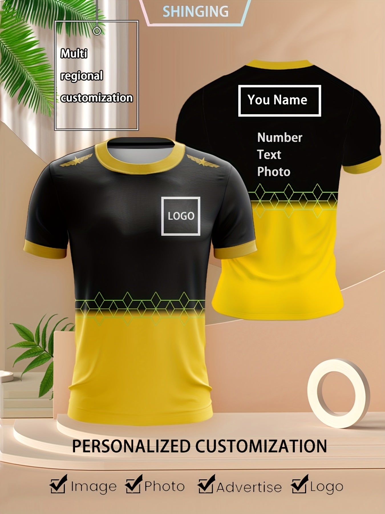 T-shirt de sport décontracté personnalisable imprimé dégradé du XXS au 3XL MAEJORKEN