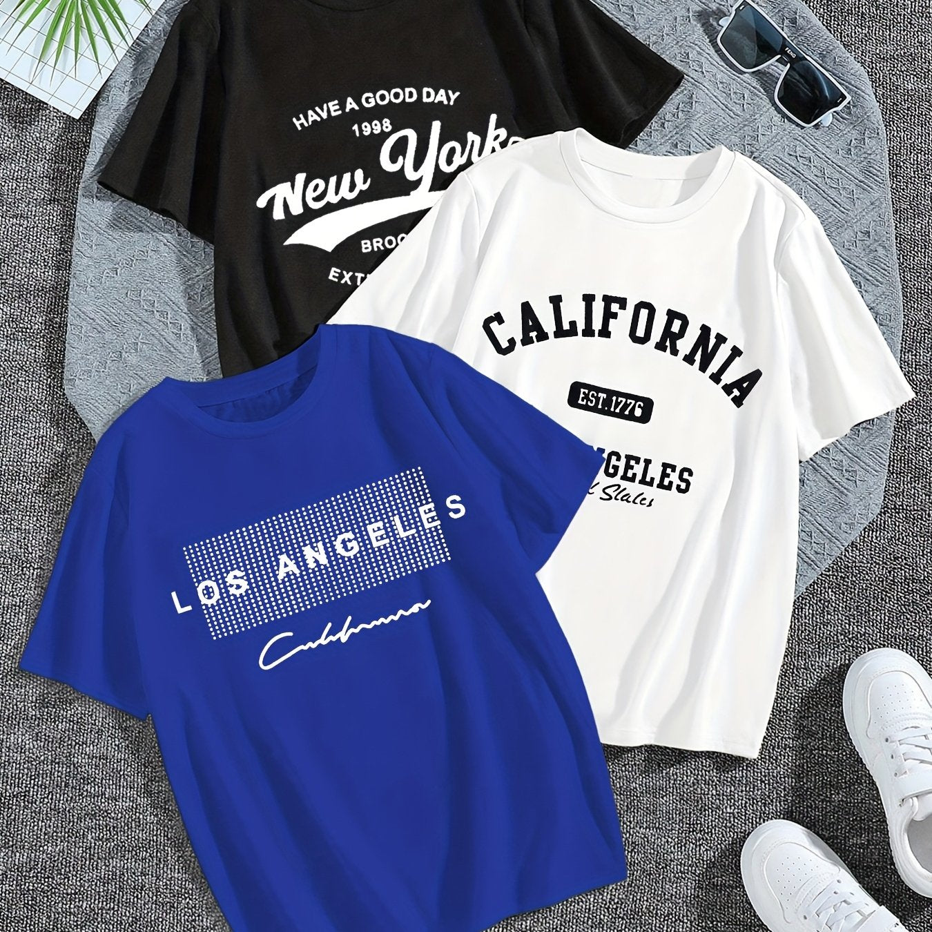 Lot de 3 t-shirt à manches courtes garçons du 8 au 14 ans MAEJORKEN