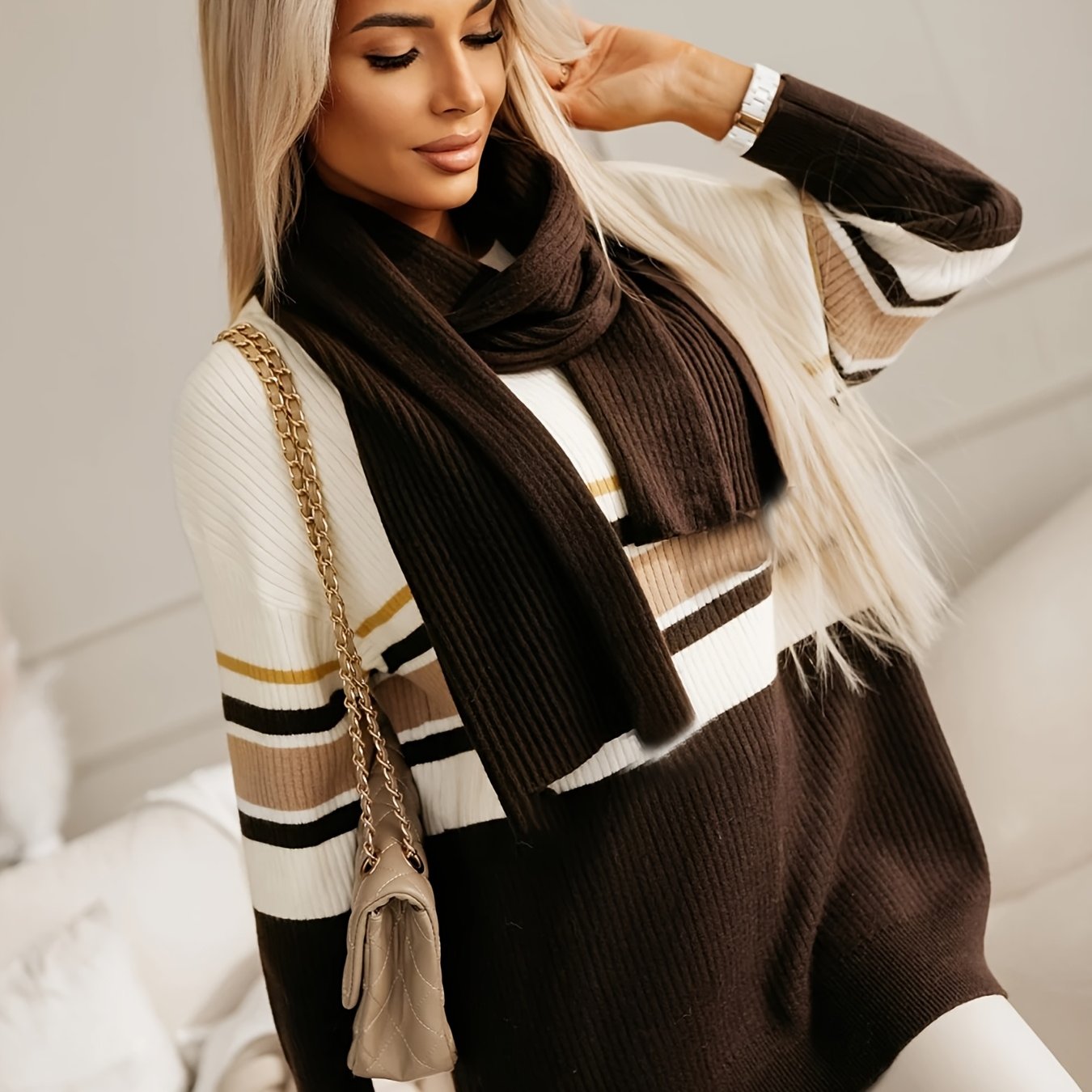 Pull + écharpe du XL au 3XL MAEJORKEN